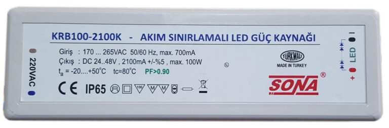 KRB100-2100K - 220W 100W Led Sürücü