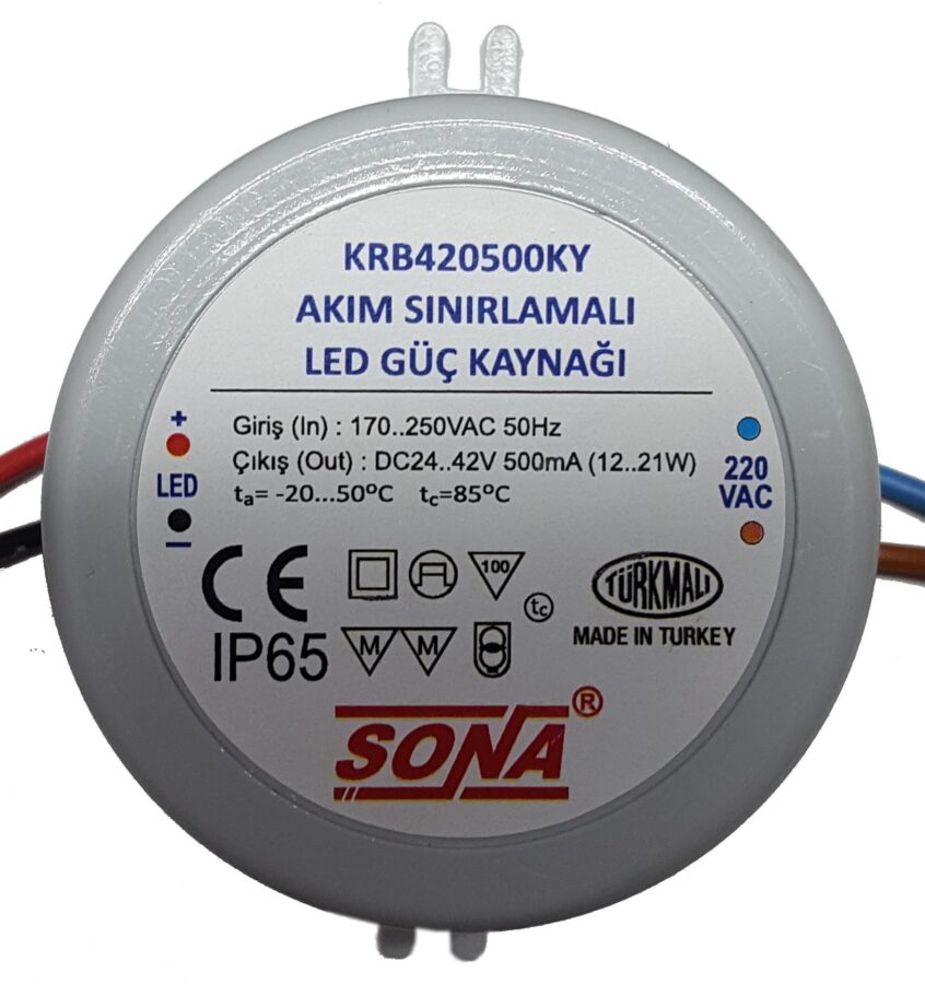 KRB30-500KY - 30W/500mA led sürücü