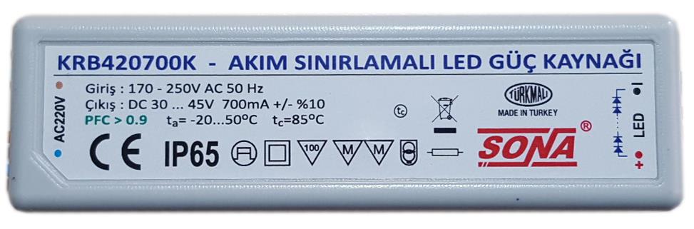 KRB30-700K - 30W/700mA led sürücü