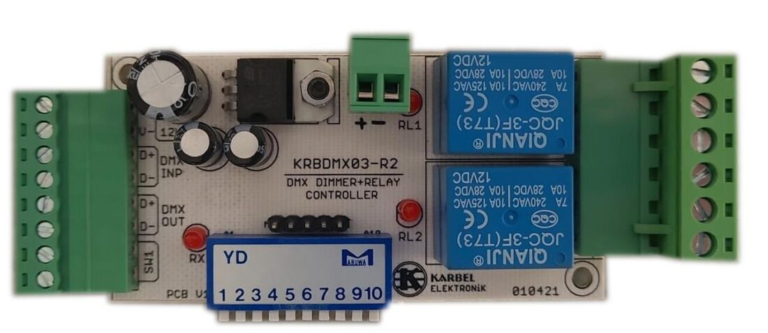 KRBDMX03-R2 - DMX RÖLE KONTROL KARTI