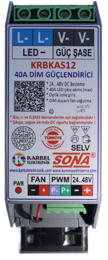 KRBKAS12 - 40A 24/48V DİMMER GÜÇLENDİRİCİ