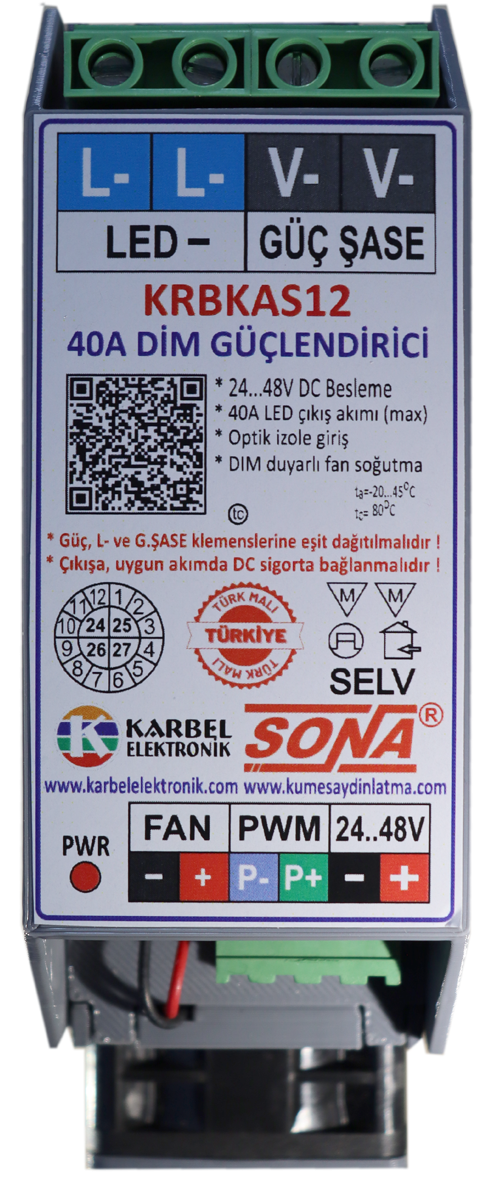 KRBKAS12 - 40A 24/48V DİMMER GÜÇLENDİRİCİ