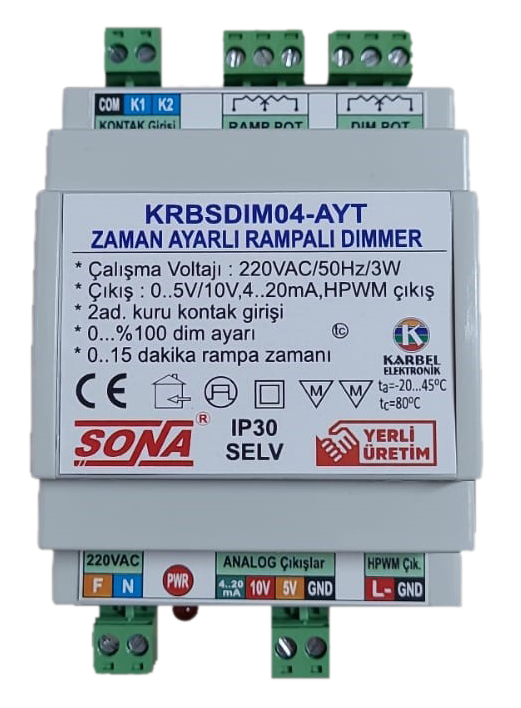 KRBSDIM04-AYT - PANO TİP RAMPALI DİMMER