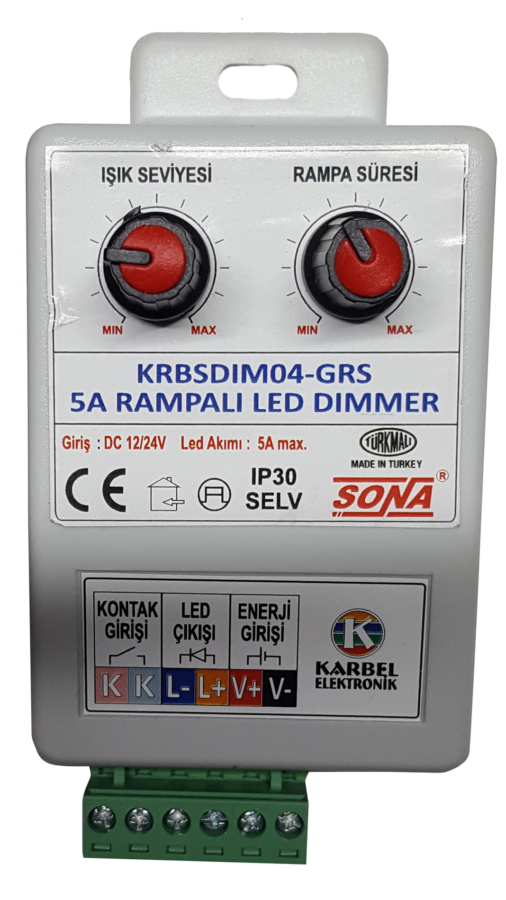 KRBSDIM04-GRS - DUVAR TİP RAMPALI DİMMER