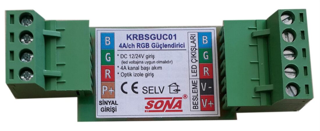 KRBSGUC01 - 4A/KANAL RGB SİNYAL GÜÇLENDİRİCİ