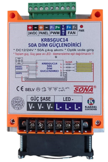 KRBSGUC14 - 50A 1 KANAL DİMMER GÜÇLENDİRİCİ